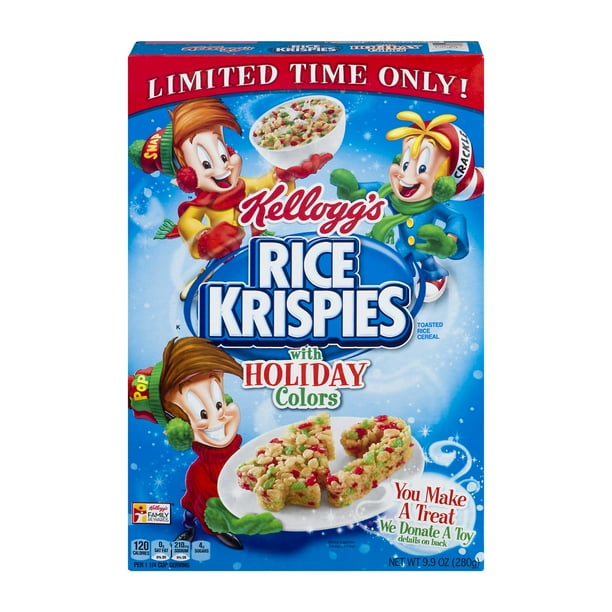 Kellogg's Rice Krispies Cereal, With Holiday Colors, 9.9 Oz Walmart