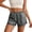 Grey, variant on Womens Pants Solid Color Lace Hem Satin Shiny Elastic Waist Mini Shorts French Style Casual Daily Street Fashion Pants