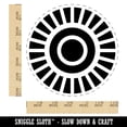 thumbnail image 2 of Scandinavian Abstract Sunflower Self-Inking Rubber Stamp Ink Stamper - Black Ink - Large 1-1/2 Inch, 2 of 7