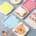 thumbnail image 4 of POINTERTECK Bento Lunch Box Food Grade Heat Resistant Plastic BPA Free Sandwich Lunch Food Storage Container for Office, 4 of 10