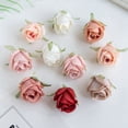 thumbnail image 2 of 10 piezas de flores artificiales de seda con forma de rosa para el hogar, boda, arco, suministros de manualidades, decoración, bricolaje, corona de Navidad, accesorio para álbum de recortes, 2 of 5