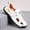 White, variant on Men's Handmade Leather Sandals, Breathable Slip-On Casual Shoes for Summer Walking, Travel and Outdoor Activities