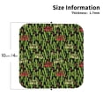thumbnail image 3 of Disketp Green Cacti And Red Chili Funny Coasters,6 Pcs Leather Coasters with Holder, Perfect Housewarming Hostess Gifts,Protect Furniture from Water Marks Scratch and Damage,Square, 3 of 7