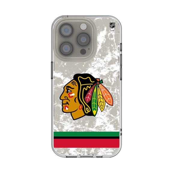 Chicago Blackhawks iPhone Stripe Clear Ice Case