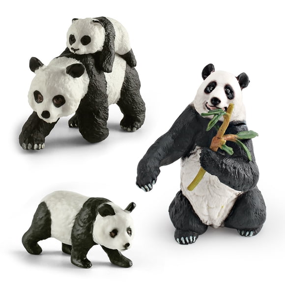 Set de figuras Realistic Panda de PVC para bebés y adultos, 3 piezas
