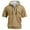 #002 Khaki, variant on Prdecexlu Short Sleeve Hoodies for Men Quarter Zip T-Shirts Gym Workout Athletic Hooded Work Big and Tall Shirts with Pocket Black 2XL