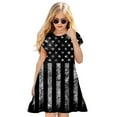 thumbnail image 3 of Girls Dresses Summer Independence Day 4Th Of July 3D Graphic Printed Short Sleeve Casual Soft Party Princess Dress Casual Dresses,Size 9 Years-10 Years, 3 of 5