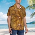 thumbnail image 5 of Bixox Men's Hawaiian Shirts Men's Vintage Map Print Short-Sleeve Shirt-X-Large, 5 of 8