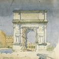 thumbnail image 2 of Mackintosh, Charles Rennie 20x20 White Modern Wood Framed Museum Art Print Titled - Rome, Arch of Titus, 2 of 4