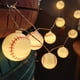 thumbnail image 1 of Guirnalda de luces LED con forma de bola | Luces decorativas de fútbol para fiestas infantiles | Funciona con pilas, 1,5 m, 10 LED | Colores naranja, blanco y café | Cumpleaños, bares, karaokes y, 1 of 6