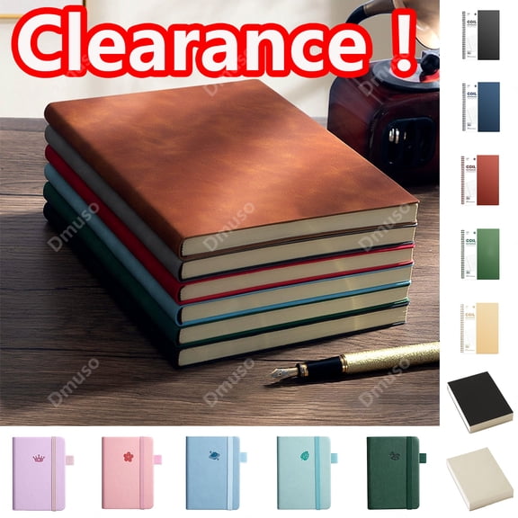 Dmuso Journal Notebook, Leather Hardcover Notebook, A5 Medium Size Journal Notebooks for Women & Men, Journaling, Writing, Work & Office Supplies