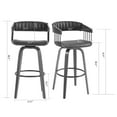 thumbnail image 6 of Glamour Home Arch Upholstered Dining Parsons Chair with Brown Cushion - Set of 2, 6 of 8