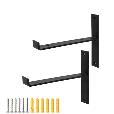 

Ekeka Clearance ! 2pcs Right Angle Wall Mounted Shelf Bracket Heavy Duty Modern Indoor Outdoor