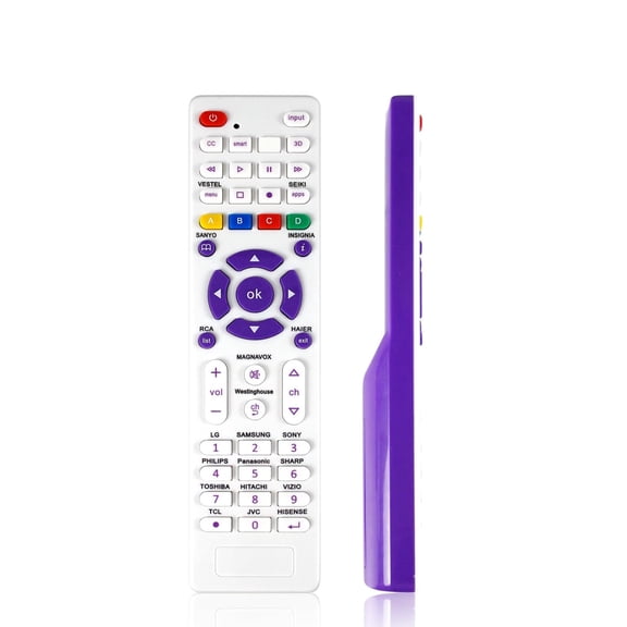 Universal TV Remote Replacement for TCL LG Samsung Vizio So-ny Hisense Panasonic Sharp RCA Philips Sanyo JVC Hitachi LED LCD OLED Smart TVs