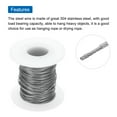 thumbnail image 5 of 98Ft(30M) Wire Rope 304 Stainless Steel Cable 3/64"(1mm) Vinyl Coated with 6Pcs Aluminum Sleeves Transparent, 5 of 7