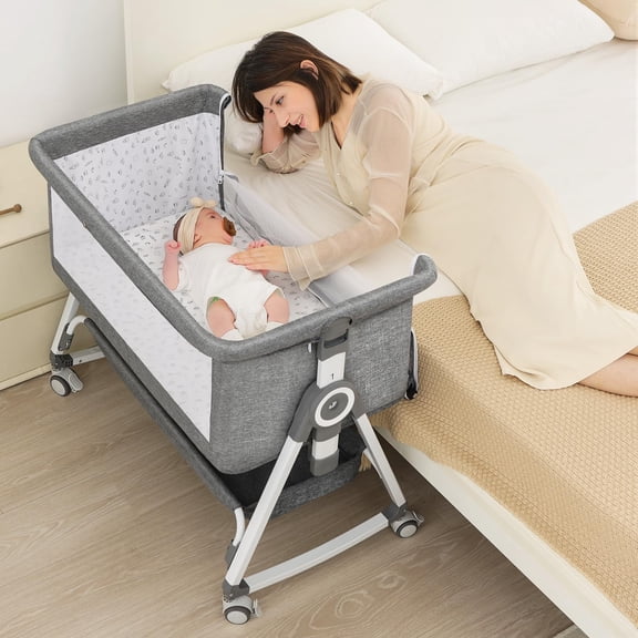 Cesta de cama 4 en 1 para bebés OHFLY con altura ajustable