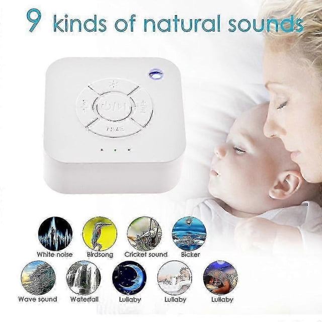 White Noise Machine Usb Rechargeable Timed Shutdown Sleep Sound Machine For Sleeping And Relaxation