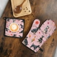 thumbnail image 5 of Schnauzer Dogs and Flowers Kitchen Oven Mitt and Pot Holder Sets 2 Pcs for Baking, Cooking and Grilling, Heat Resistant Up To 392 °F, 5 of 7