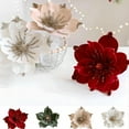 thumbnail image 4 of Adornos Navideños Con Flores De Magnolia Artificiales Tela Con Lentejuelas Brillantes ¡Elegantes Motivos Florales Para Ramos Y Decoración De Eventos!, 4 of 4