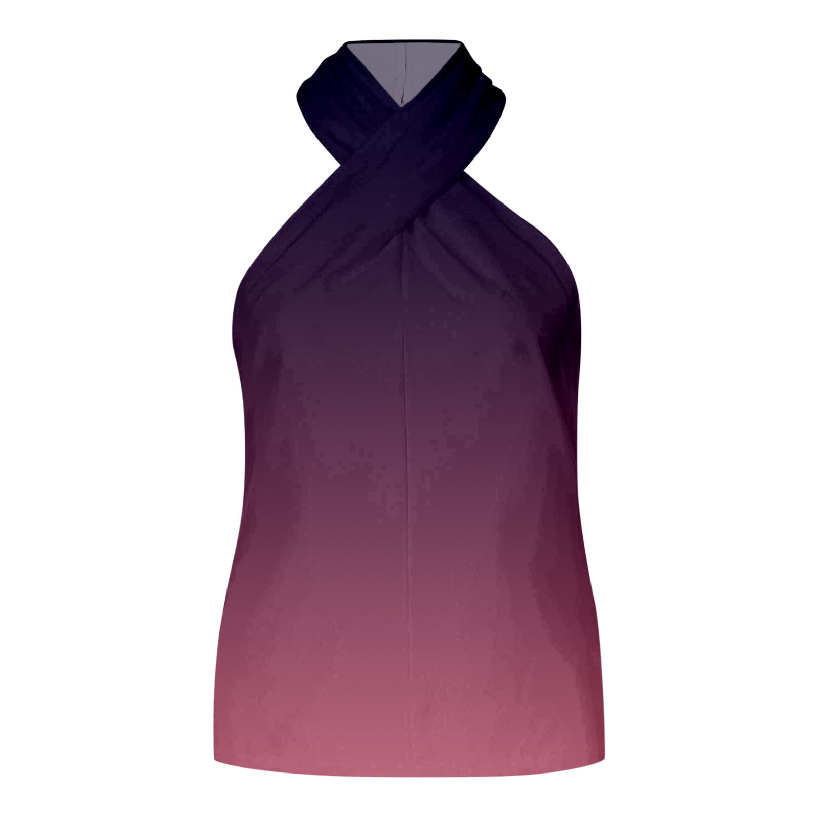 wendunide tank top for women Women's Summer Sexy Tank Top Slim Fit Halter Fashion Print Sleeveless Top Womens Tanks Purple XL