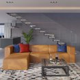 thumbnail image 1 of Modway Mingle Modern Faux Leather Sofa and Ottoman Set in Tan, 1 of 13