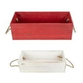 thumbnail image 4 of Northlight Wooden Organizer Christmas Boxes - 16" - Red and White - Set of 2, 4 of 4