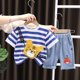 thumbnail image 1 of Ropa de verano para bebé, traje de Mickey Mouse para niños, camiseta de dibujos animados para niños y niñas, pantalones cortos, 2 unidades/conjunto, chándales informales para niños pequeños 4T Gao Jinjia LED, 1 of 2
