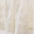 thumbnail image 3 of Embroidered Voile Cafe Valance Tiers for Home Kitchen Window Decor - Creamy 130x41cm, 3 of 8