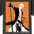 thumbnail image 3 of Bleach 1000 Year Blood War Ichigo On Orange Background Crew Neck Short Sleeve Charcoal Heather Men's T-shirt-XXL, 3 of 4