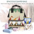 thumbnail image 5 of Daiia Christmas Card With Gnomes Large Capacity Baby Bag Waterproof Stylish Diaper Bag Mummy Backpack Adjustable Straps Diaper BagBaby Essentials Bag, 5 of 6