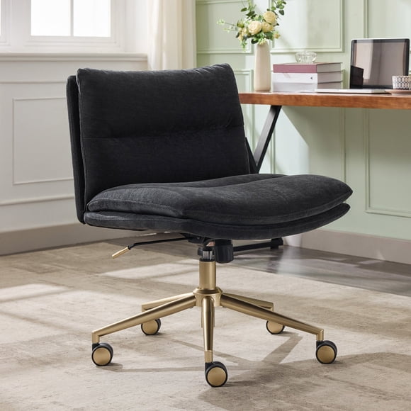 Elle Decor Gracie Criss-Cross Office Chair Black