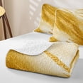 thumbnail image 4 of Homewish Abstract Artwork Quilt King,Gold Stone Pattern King Coverlet Set,3pcs, 4 of 7