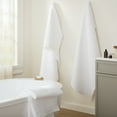 thumbnail image 3 of TOWN & COUNTRY BASICS 4-Piece Waffle Woven Terry Stripe Bath Towel Set, 30x56-Inch, 100% Cotton, Quick Dry, White, 3 of 8