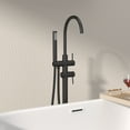 thumbnail image 4 of Logmey Freestanding Bathtub Faucet Floor Mounted Two Handles in Matte Black, 4 of 11