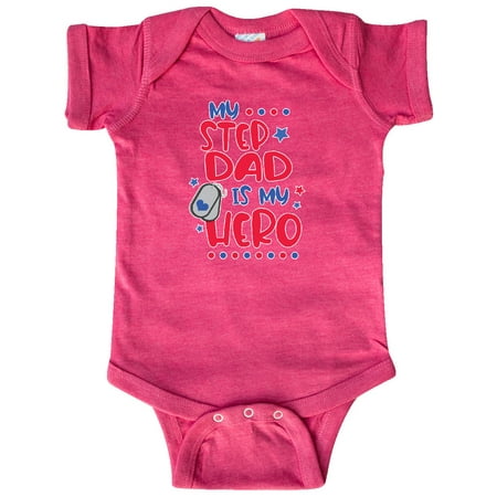 

Inktastic Memorial Day My Step Dad is My Hero Gift Baby Boy or Baby Girl Bodysuit