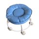 thumbnail image 3 of Taburete bajo con ruedas, silla giratoria, para hombre y mujer, taburete multiusos con azul, 3 of 9