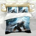 thumbnail image 5 of Halo-themed Bed Sheet Set Three Piece Set Comfortable And Skin Friendly Unique Design Home Decor Gifts For Family Friends fans54''x79''（135*200cm）, 5 of 6