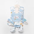 thumbnail image 3 of NKOOGH 9PCS Infant Girls Boys Outfits Long Sleeve Romper Vest Pants Hat Socks Sets for New Born Unisex, 3 of 5