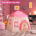 thumbnail image 3 of HOMEYA Kids Play Tent Princess Castle Children Playhouse Game House Indoor Outdoor Girls Boys Gift, 420D Pink, 3 of 11