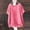 Hot Pink, variant on Womens Linen Tops Lightweight Linen Blouses For Women 3/4 Sleeve Crewneck Shirts Peasant Blouse Gauze Shirts Oversized Linen Shirts For Women Cotton Boho Tops Summer Linen Tops Beige L