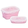 thumbnail image 2 of Folding Lunch Box Portable Lunch Box Compact Versatile 350ml/800ml Silicone Lunch Box Ideal for Office School Home, 2 of 5