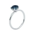 thumbnail image 3 of Mauli Jewels Women's 2.00 Ctw Blue Round Moissanite Solitaire Ring in 10K White, Rose, and Yellow Gold, 3 of 6