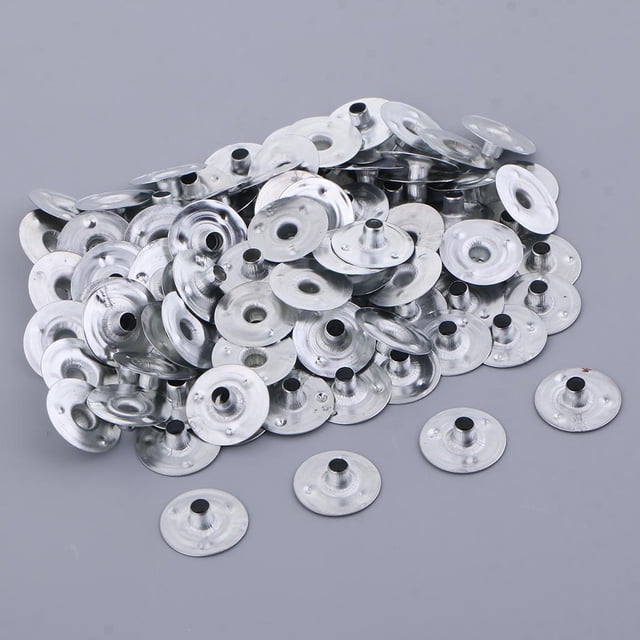 100 Piezas Vela Mecha de Las Pestañas de Pestañas Base para La Fabricación Perfecl 14x3mm Sostenedores de mecha de vela de aleación