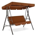 thumbnail image 2 of Funda de asiento de columpio Irfora Columpio Silla Silla Cojín plegable impermeable Patio Jardín Patio Reemplazo de asiento al aire libre (café) Irfora Funda de asiento de columpio, 2 of 7