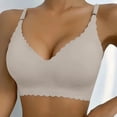 thumbnail image 2 of Womens Seamless T-Shirt Bras Wireless Comfy Jelly Bra, Full Coverage Bralette No Show Under Clothes(Light Pink,L), 2 of 5