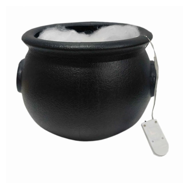 Abbracc Witch Cauldron Halloween Gift Scary Spooky Candy Bowl for Shop Table Kitchen L with 5m Light