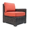 thumbnail image 1 of Krikacy Rattan Patio Wide Seat Left Arm Chair,Outdoor HDPE Hand Woven Chair,for deck Lawn,Red, 1 of 7