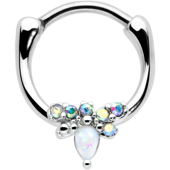 Body Candy 16G 316L Stainless Steel Septum Jewelry Aurora Bee Glamour Daith Tragus Cartilage Clicker 8mm
