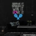 thumbnail image 2 of Glowneon Serve It Smash It Win It Love It Neon Sign, Tennis Led Sign, Tennis Player Room Decor, 2 of 5