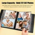 thumbnail image 2 of 272 Pockets 5x7 Photo Album, Holds 272 Photos, Extra Large Capacity Leather Cover, Photo Album 5x7 for Family Wedding Baby Birthday Christmas Anniversary Pictures (Black), 2 of 5